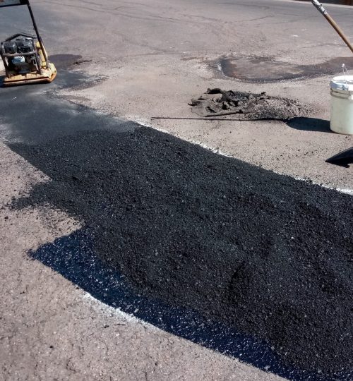 Spread asphalt