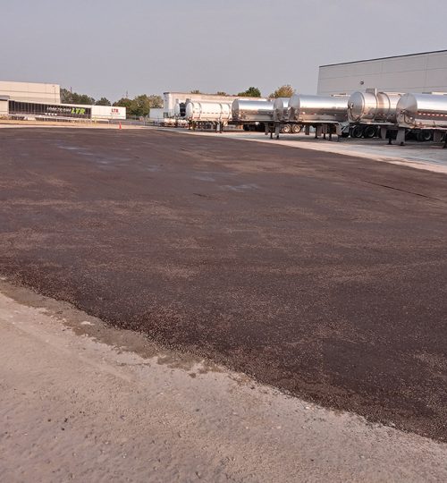 asphalt Recycled in a parking lot