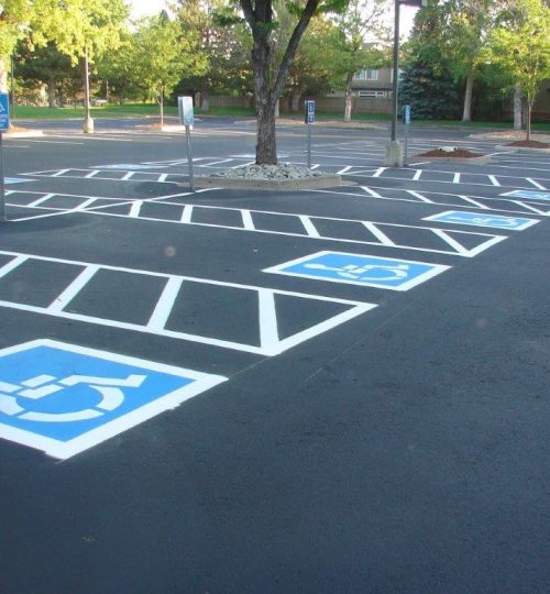 painting-marking-retouching-asphalt pavement paint-Striping Services
